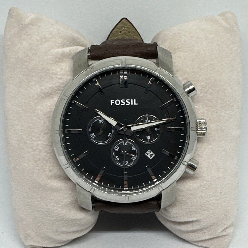 Fossil Lance BQ1278 Mens Brown Leather Analog Dial Chronograph Wristwatch HME503